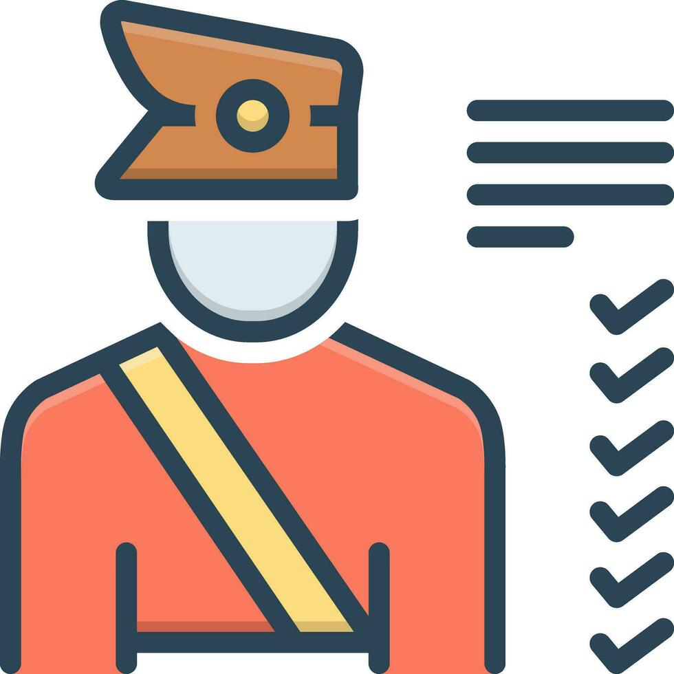 color icon for duties vector
