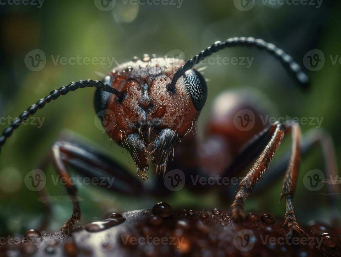 Ant portrait created with Generative AI technology photo