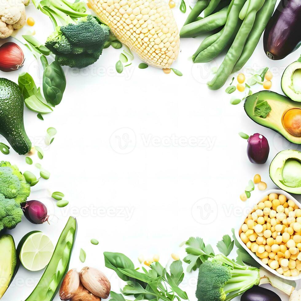 World vegan day celebration with fresh and colorful vegan ingredients ai generative photo