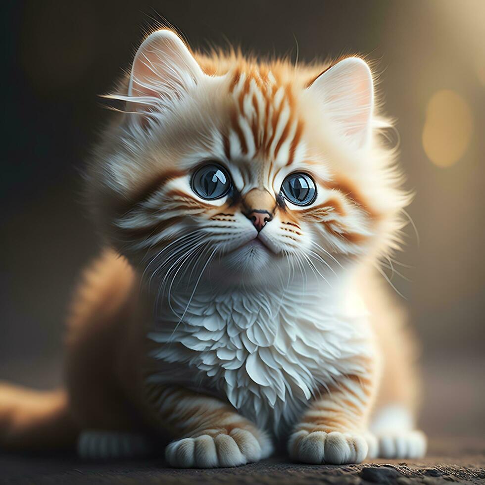 Very beautiful kitten - AI Generated photo