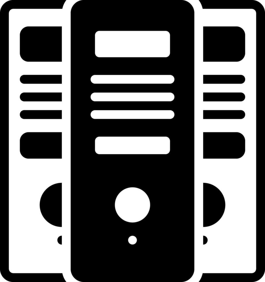solid icon for cpu vector