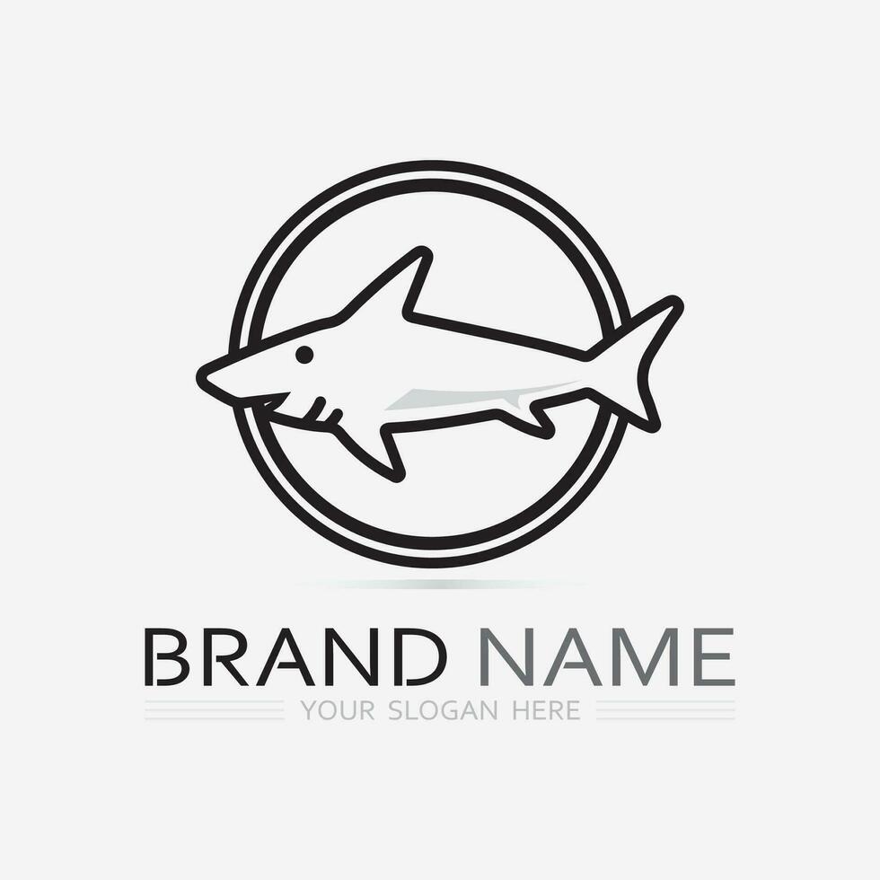 Fish abstract icon design logo template,Creative vector symbol of fishing club or online shop.