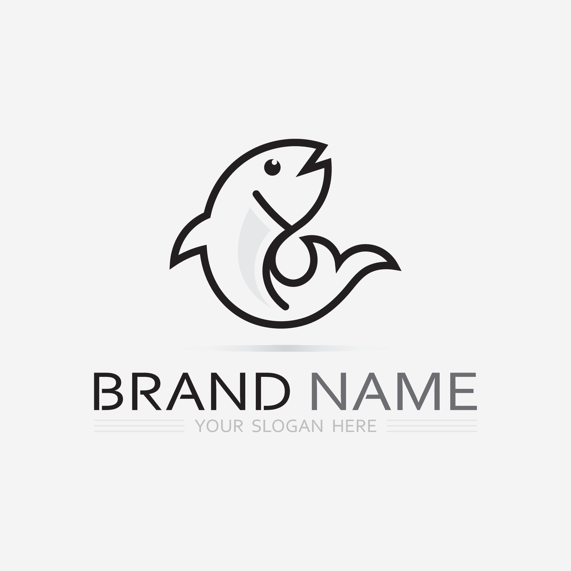 Fish abstract icon design logo template,Creative vector symbol of fishing  club or online shop. 29703731 Vector Art at Vecteezy