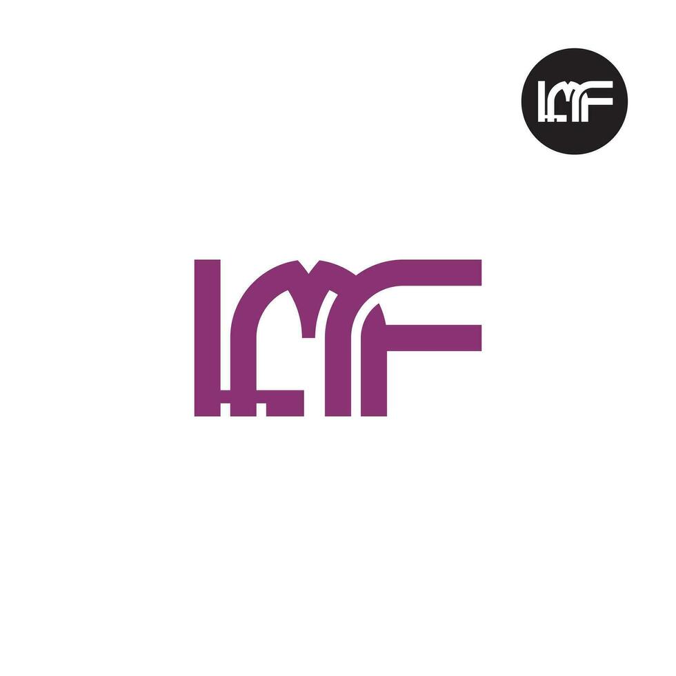 letra lmf monograma logo diseño vector