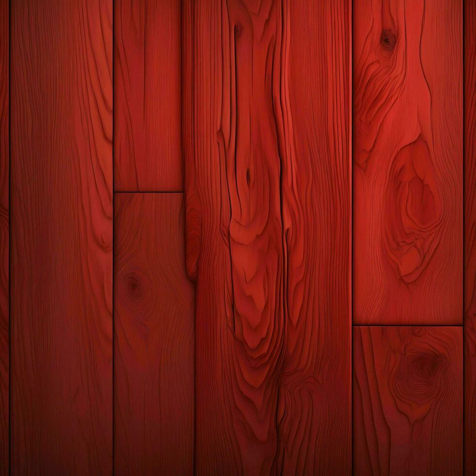 Red Wooden Background Realistic Texture AI Generated photo