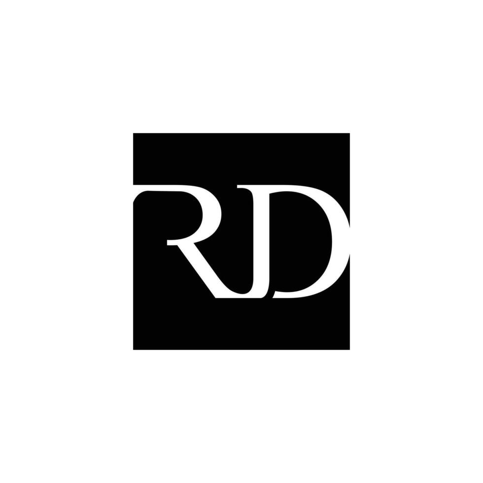 Initial letter RD logo or DR monogram logo design vector. Initial RD DR Monogram Logo Design Vector Template Free Vector