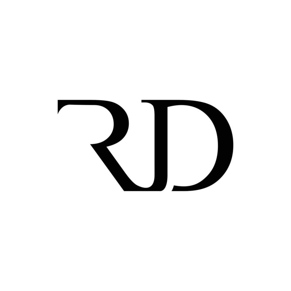 Initial letter RD logo or DR monogram logo design vector. Initial RD DR Monogram Logo Design Vector Template Free Vector