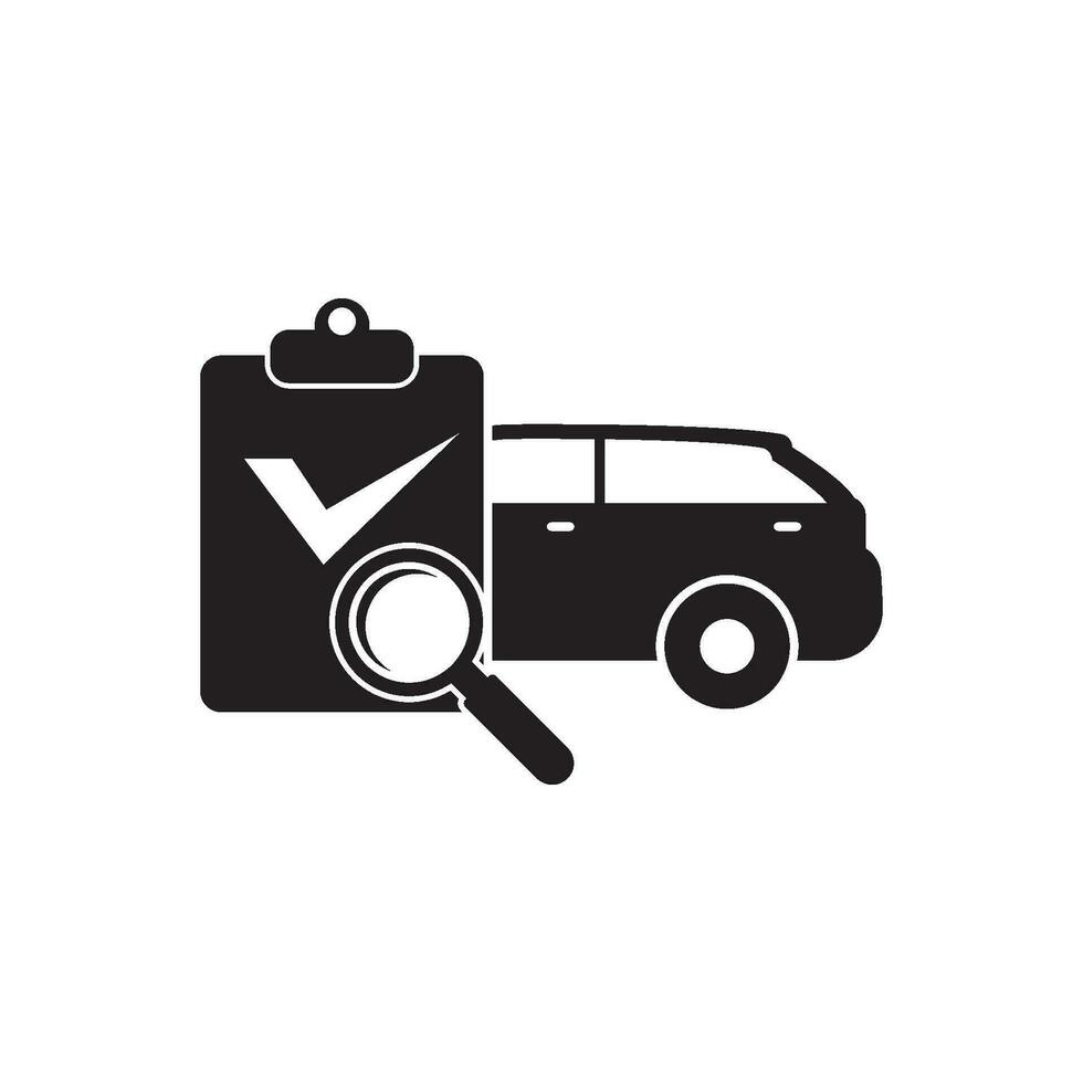 Car checking icon, logo illustration vector design template