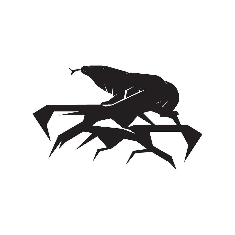 Komodo logo icon design vector illustration