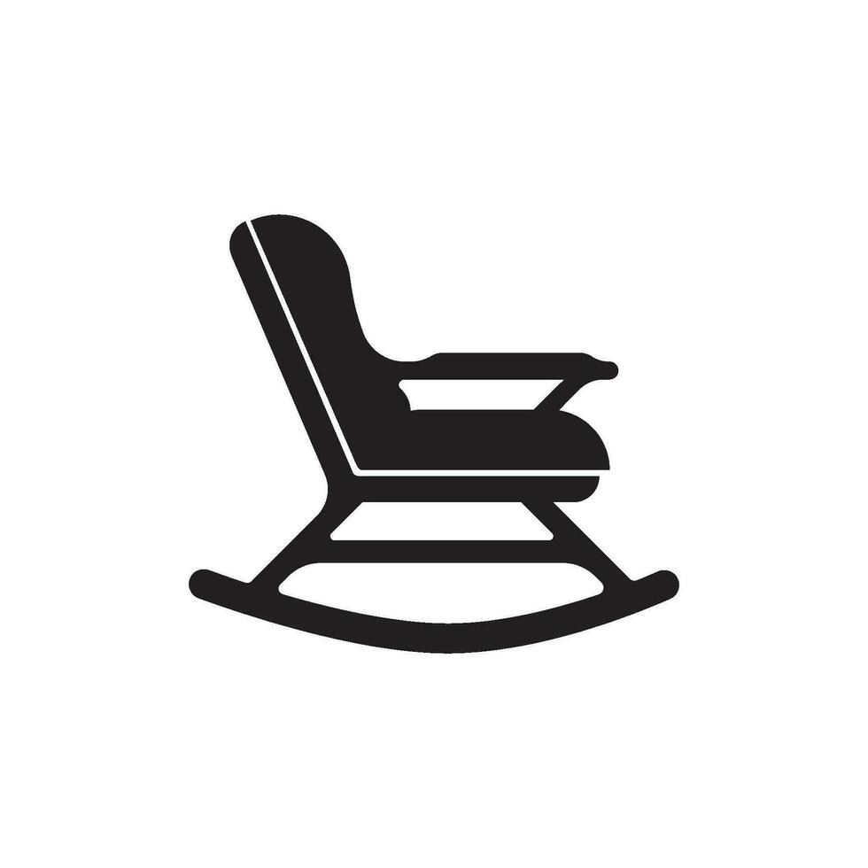 Rocking chair logo icon simple vector,illustration design template vector