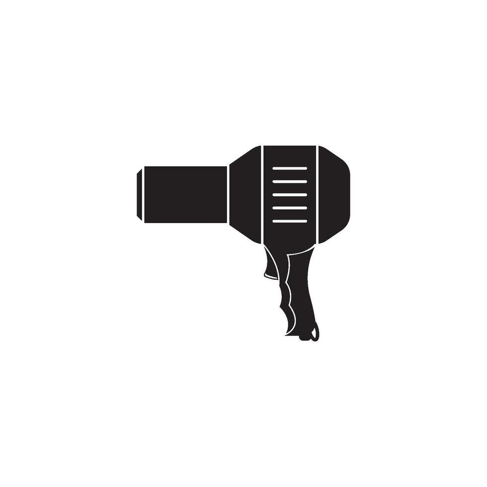 Hairdryer icon, hair dryer black vector icon isolated