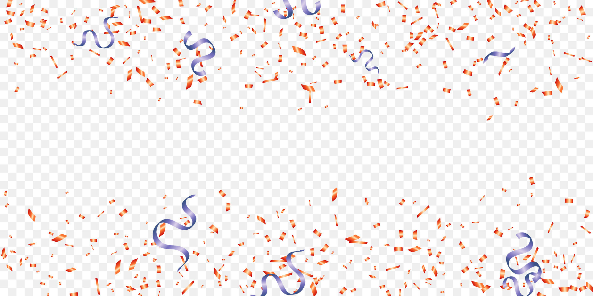 orange and purple confetti for celebration, event, birthday, halloween
