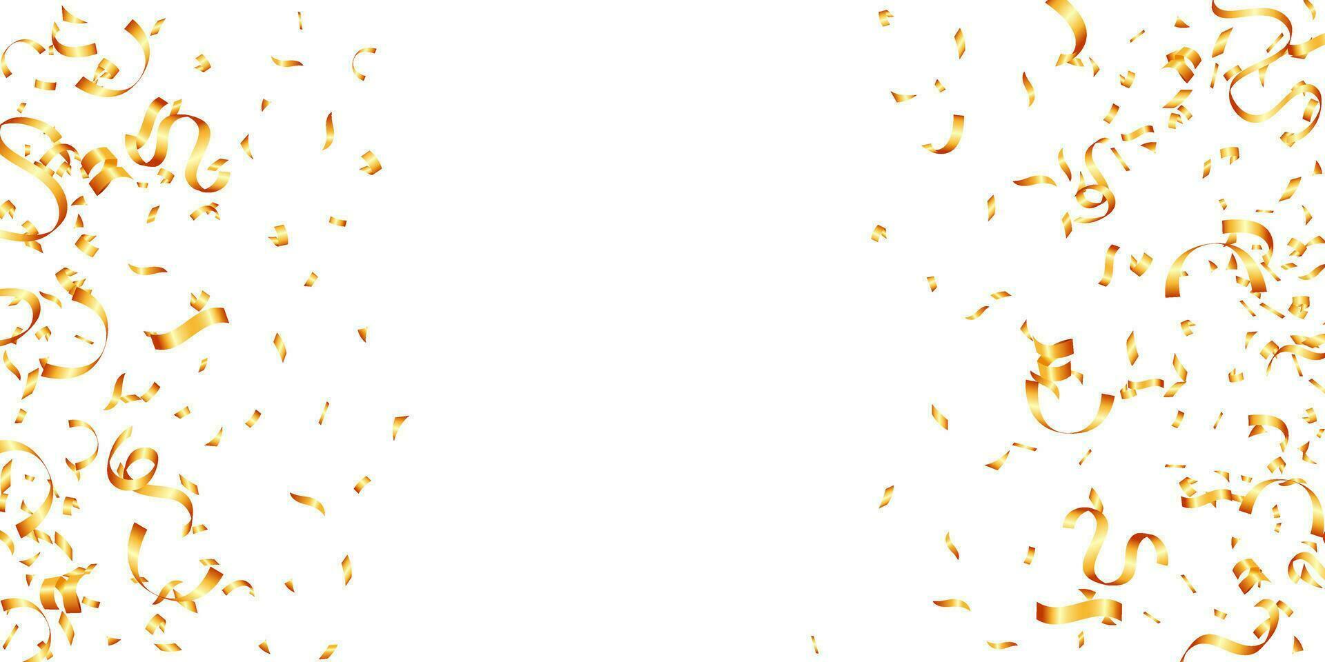 vector holiday festive celebration background with confetti gold