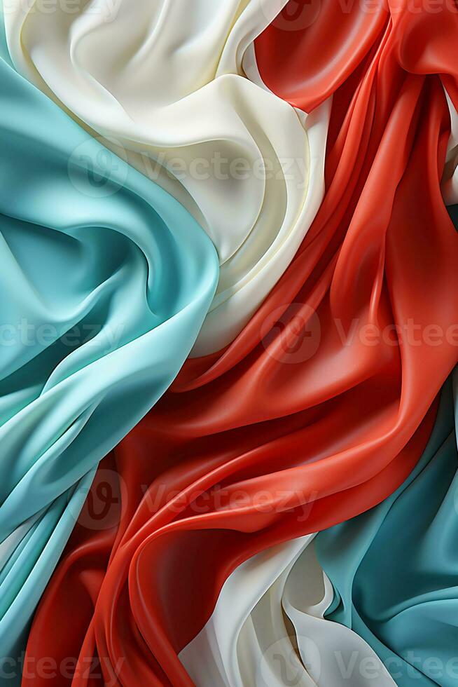 Blue, white and red seamless background. AI generative photo