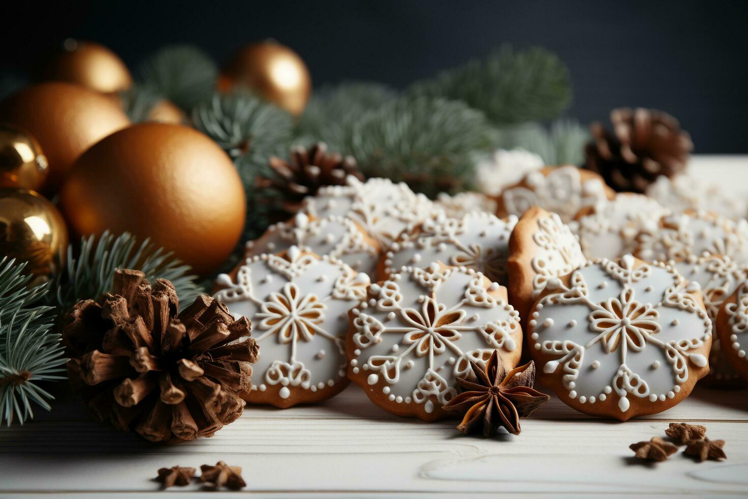 Navidad Días festivos composición en blanco de madera antecedentes. ai generativo foto