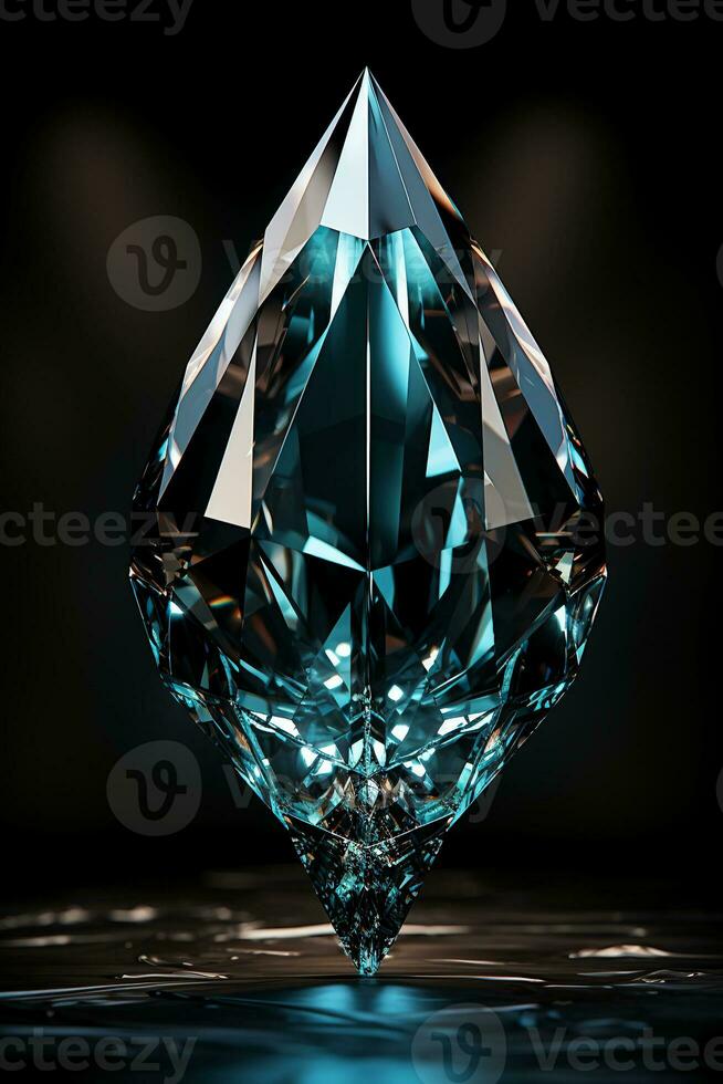 an eye catching diamond, in the style of strong contrast between light and dark, streamline elegance. AI generative photo