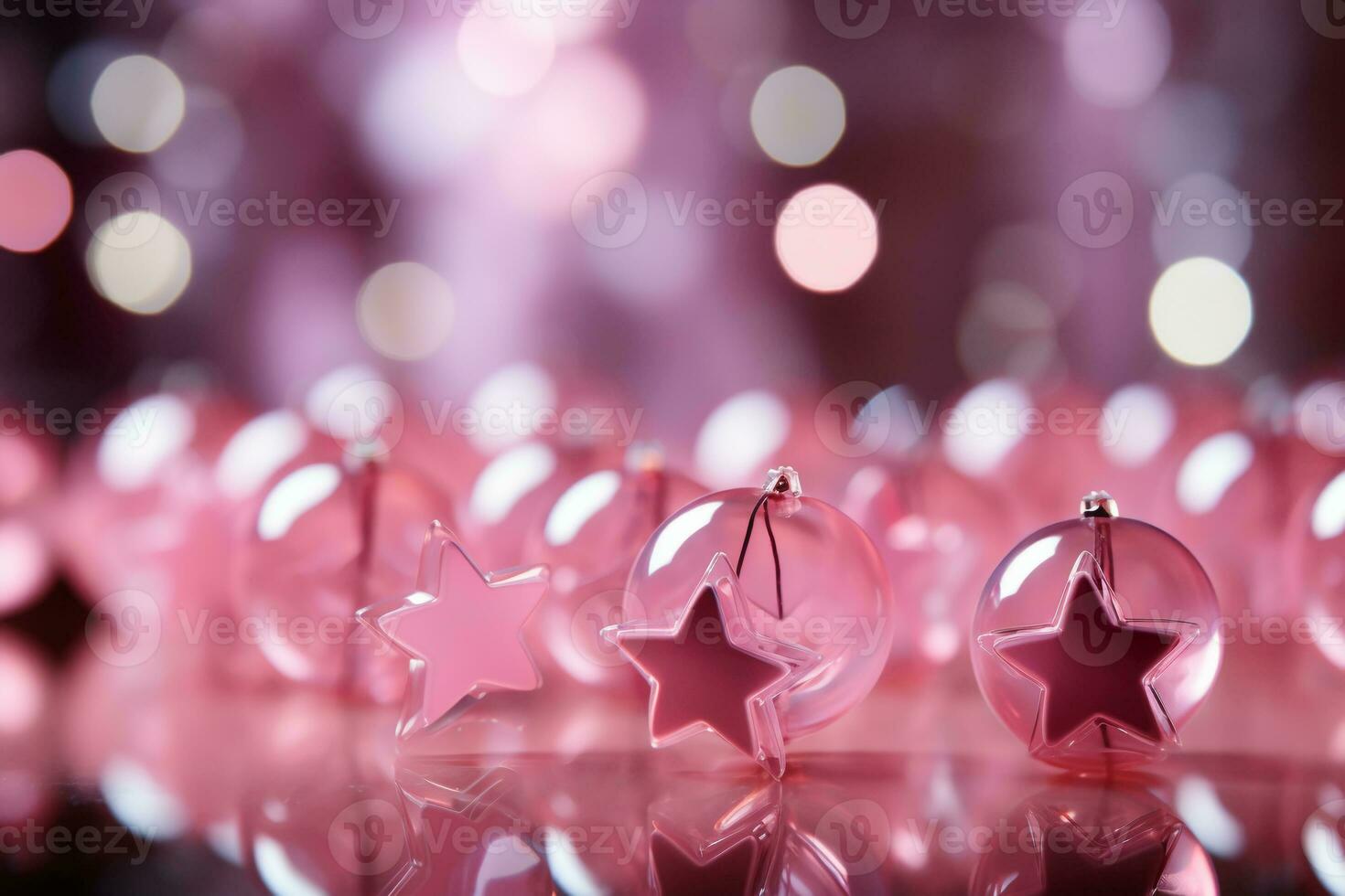 Abstract shiny background with pink color stars, trendy color, style of Barbie pink. AI generative photo