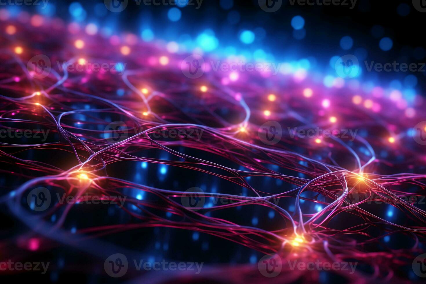Cyberpac background, lines, abstract, magenta and cyan colors. AI generative photo
