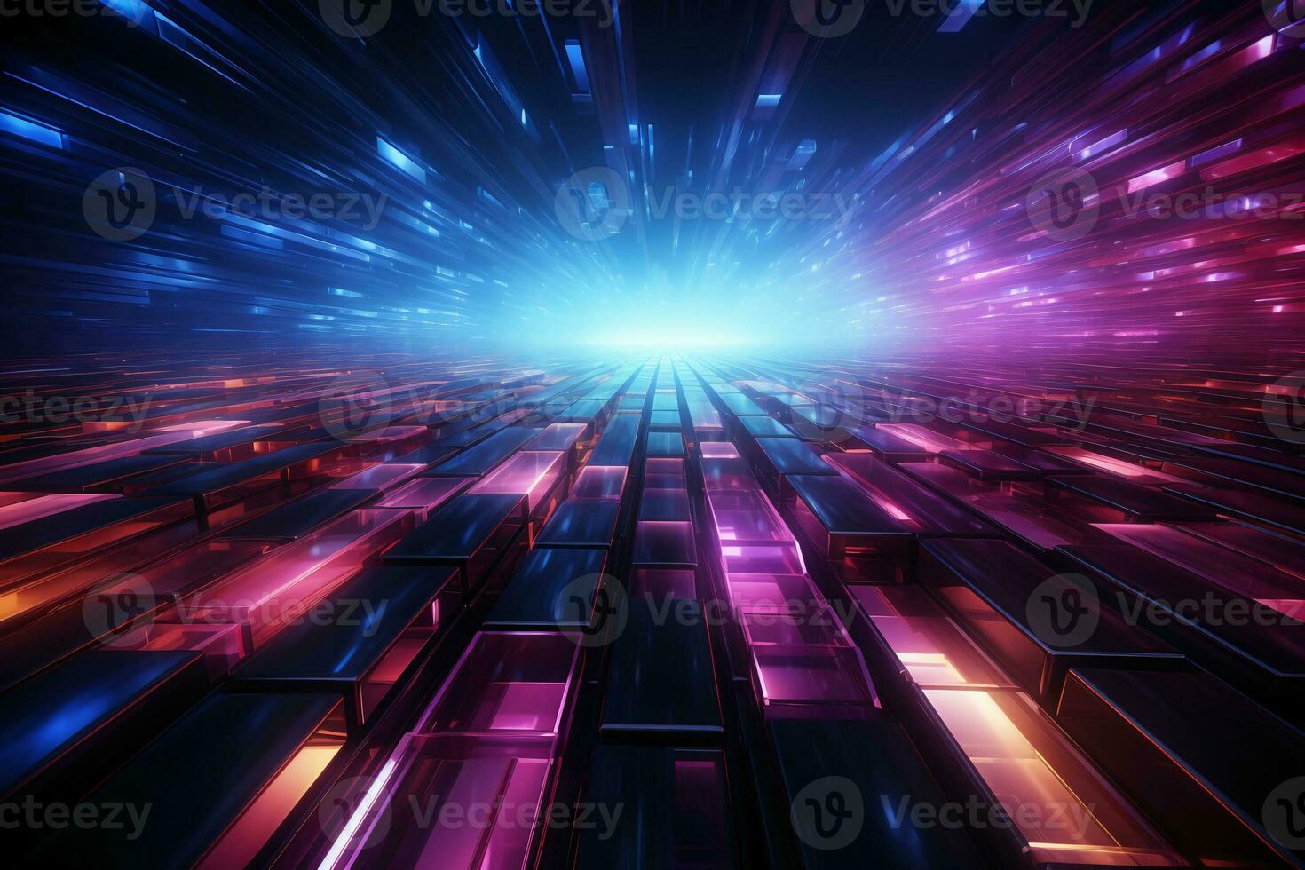 Cyberpac background, lines, abstract, magenta and cyan colors. AI generative photo