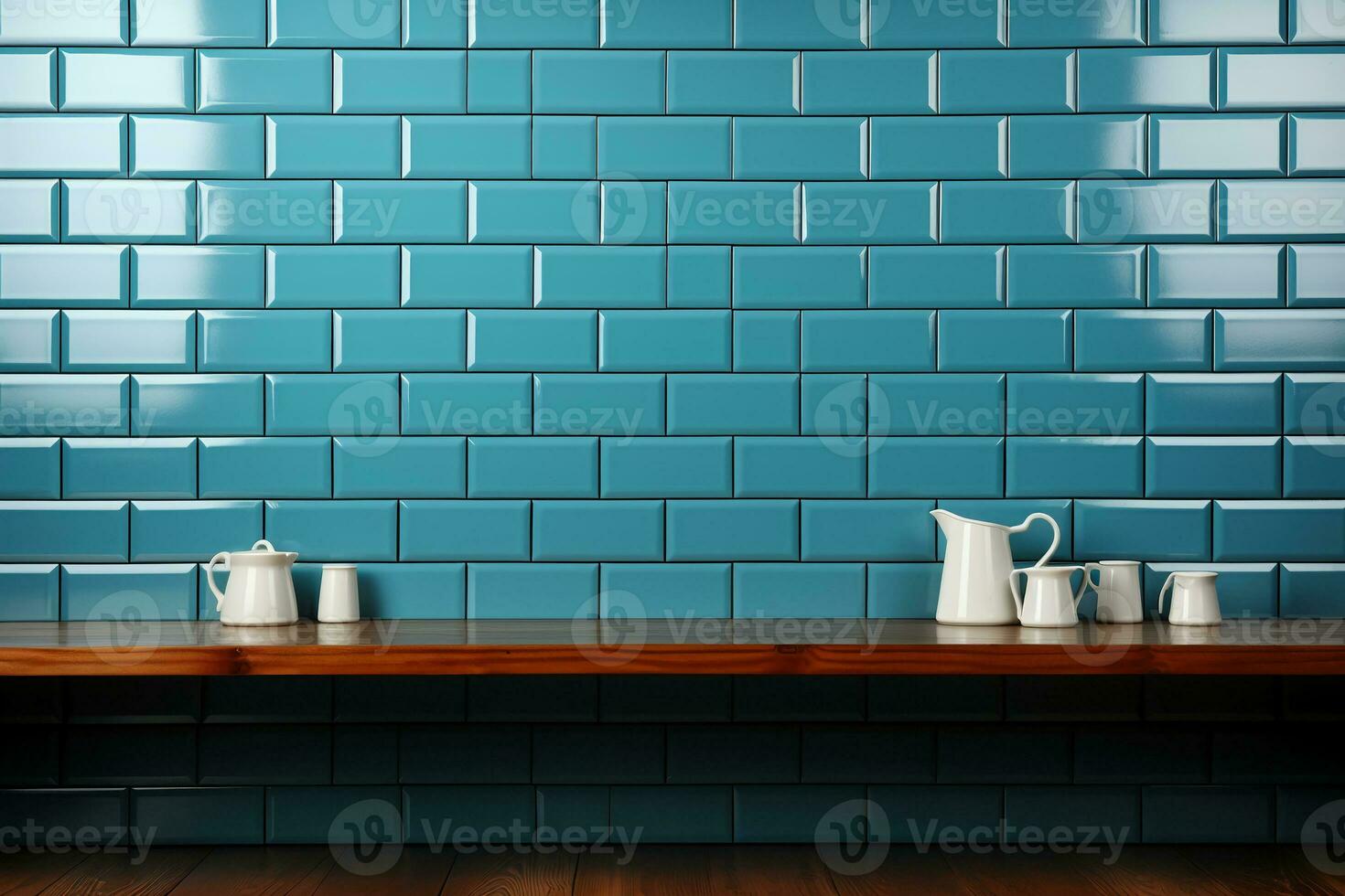Horizontal or vertical background with ceramic tile. Mock up template. Copy space for text. AI generative photo