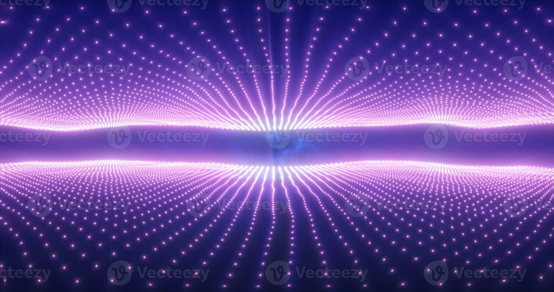 Abstract purple energy waves from particles above and below the screen magical bright glowing futuristic hi-tech background photo