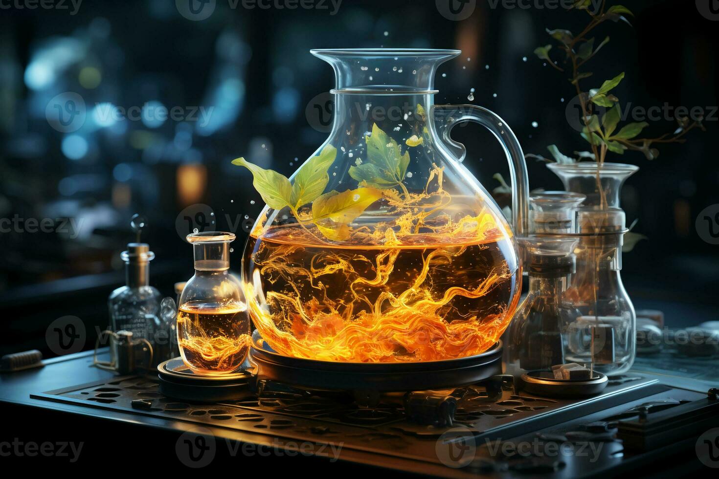 some researchers are doing experiments in the laboratory. AI generative photo
