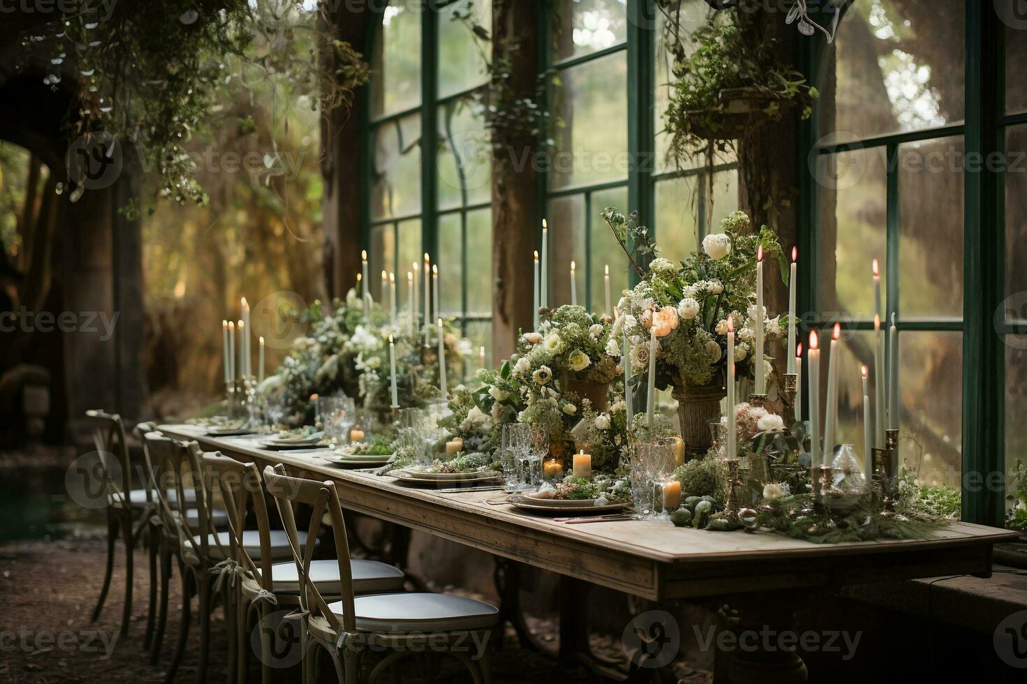 Wedding event design Ethereal. AI generative photo
