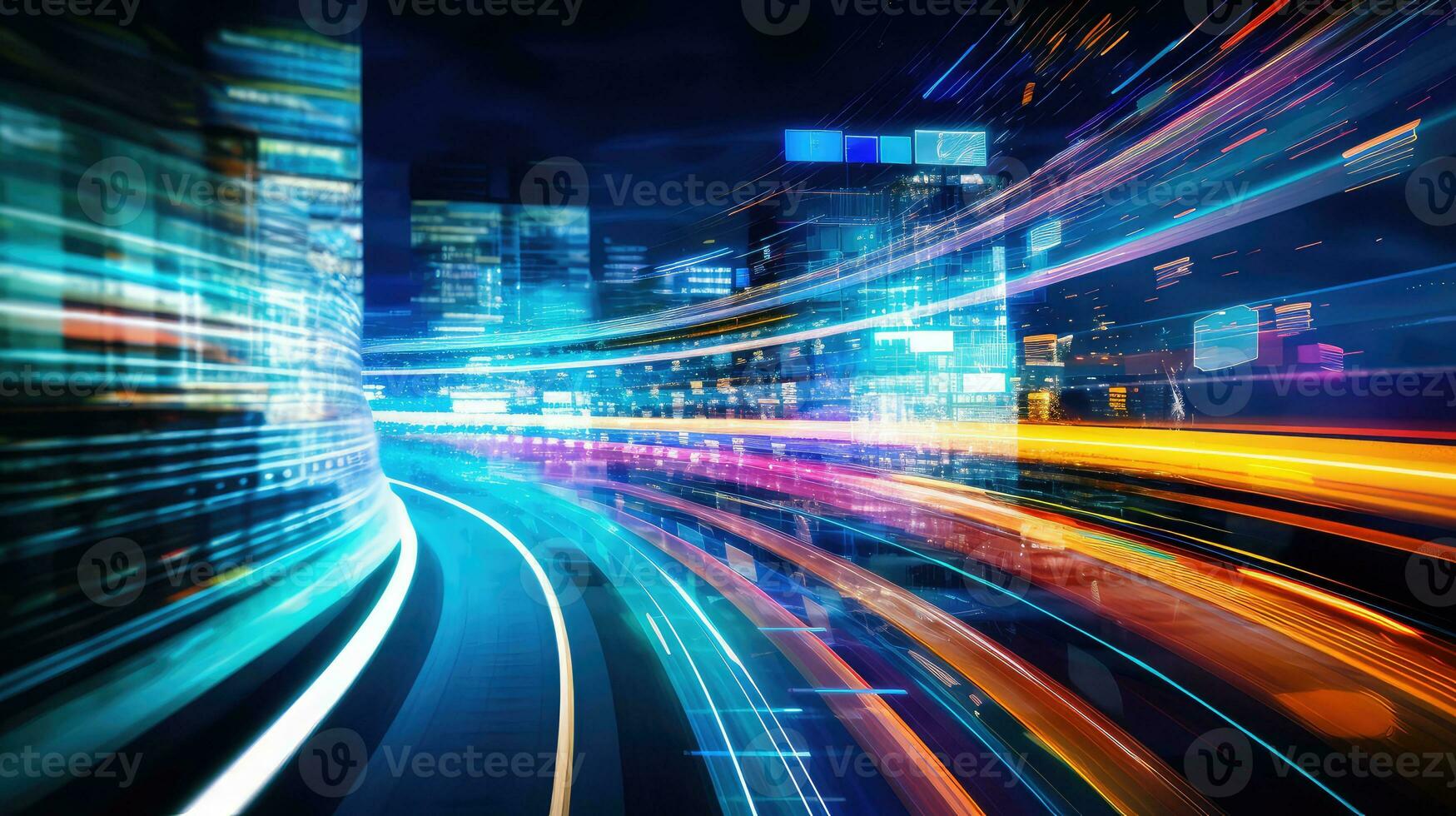 abstract terabyte internet speed ai generated photo