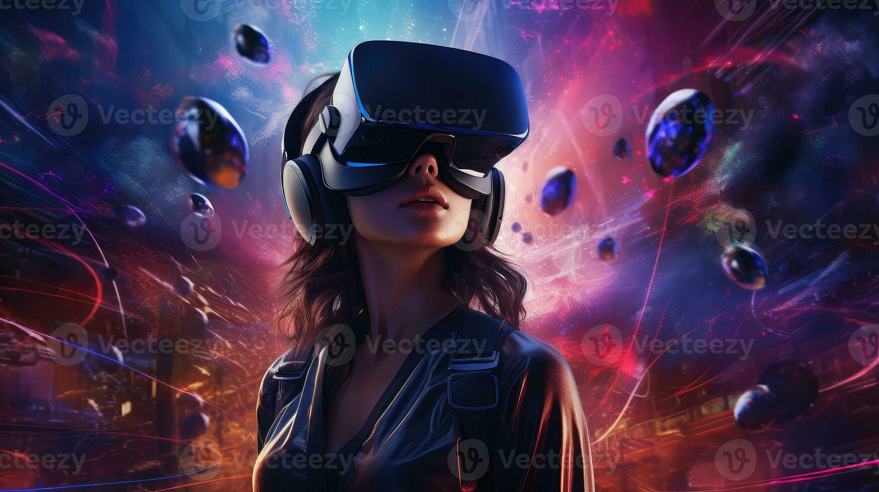 technology 8k virtual reality ai generated photo