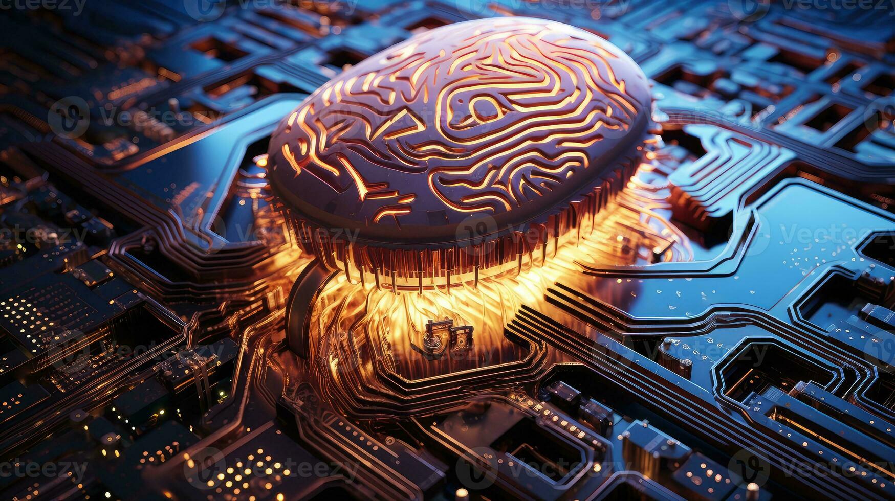 mind neuromorphic computer design ai generated photo