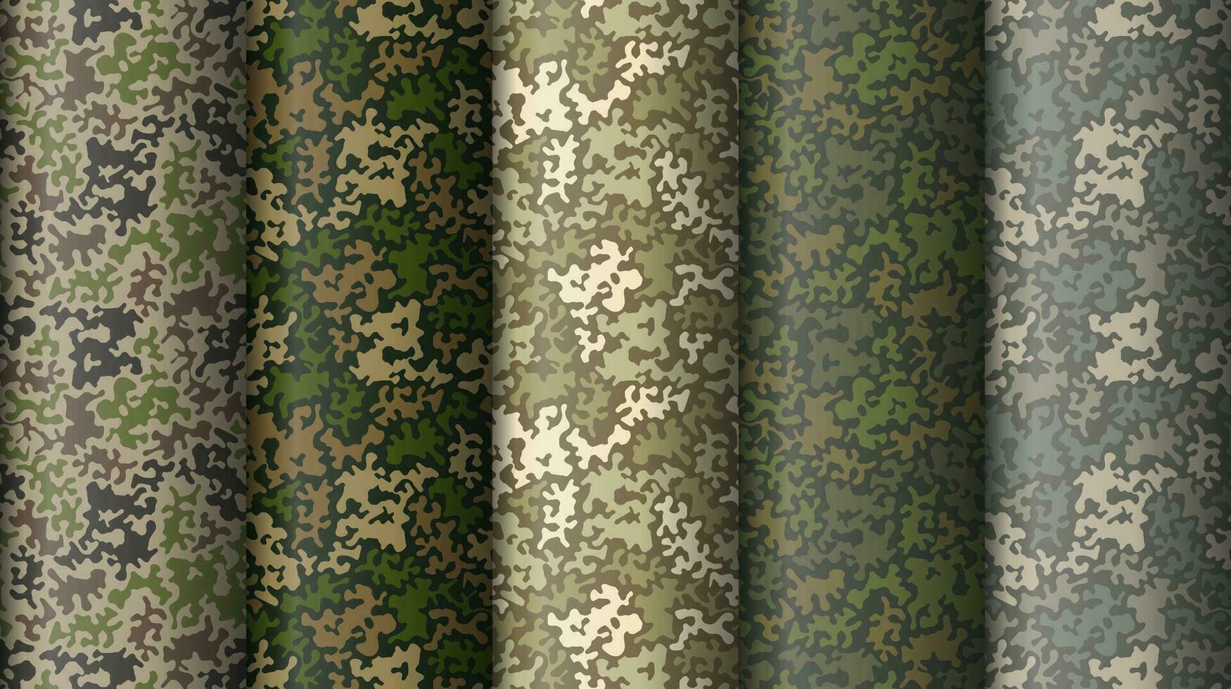 Military textile of camouflage for uniform. Como fabric textured material. vector