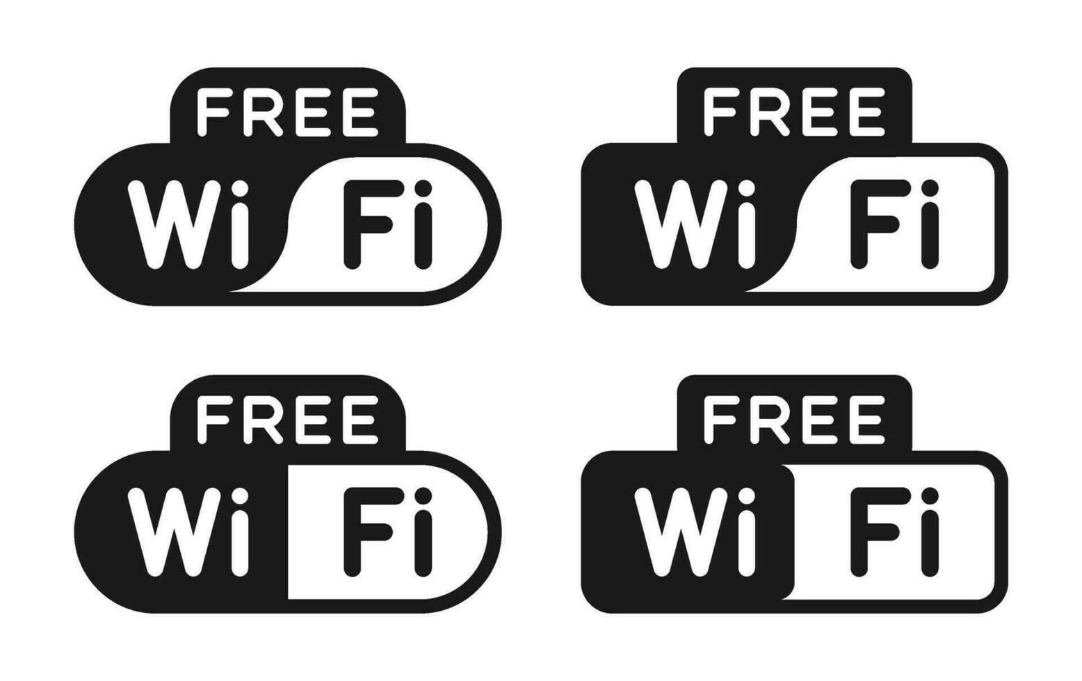 gratis Wifi icono y gratis Wifi zona vector