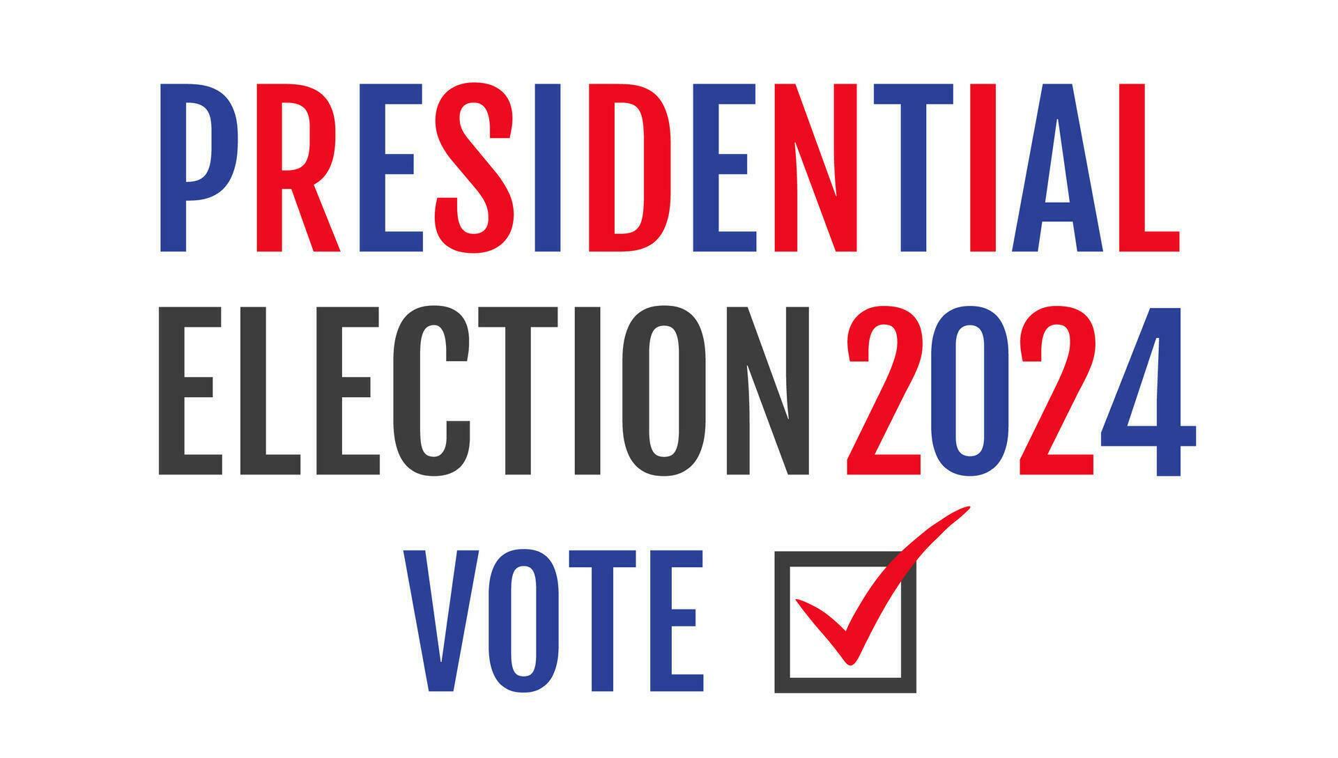 Vector banner for 2024 presidential election in USA Vector poster with