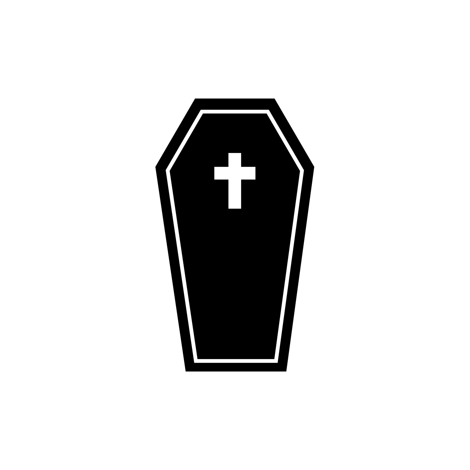 Vector black flat coffin with cross 29709738 Vector Art at Vecteezy