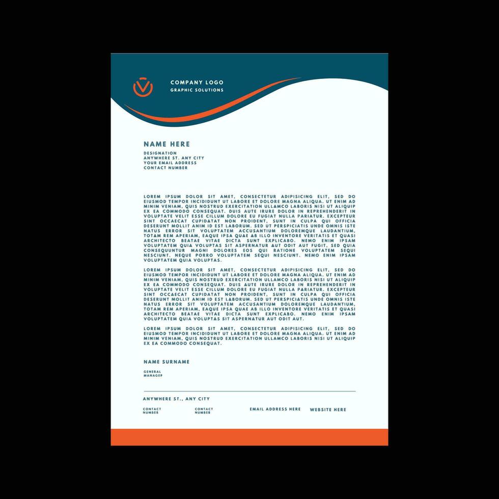 Professional corporate business letterhead vector template. Simple and clean print ready design.