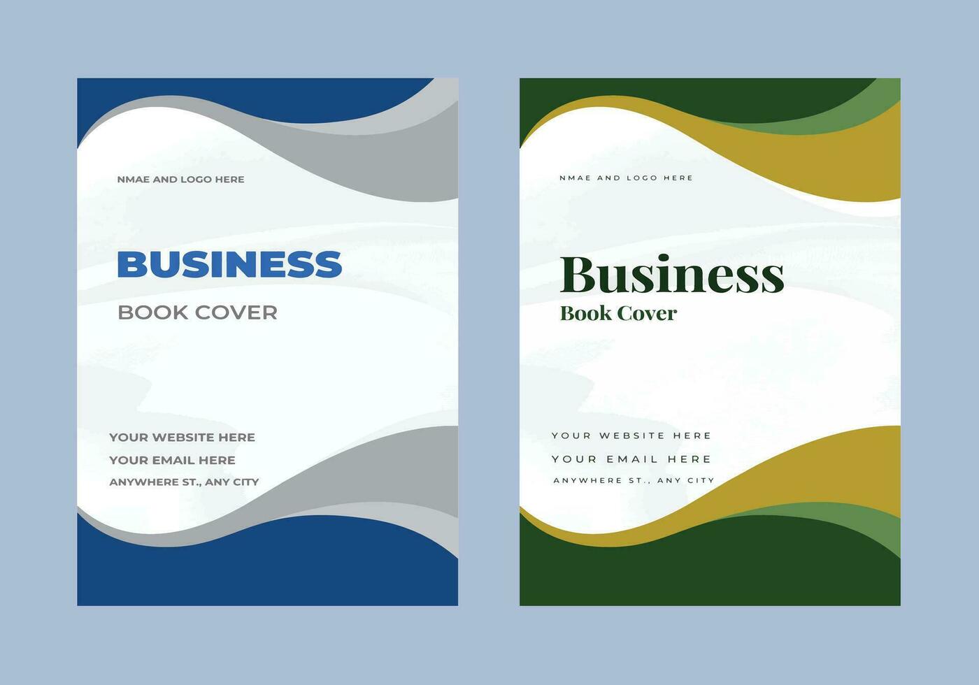 Business book and brochure cover design template vector