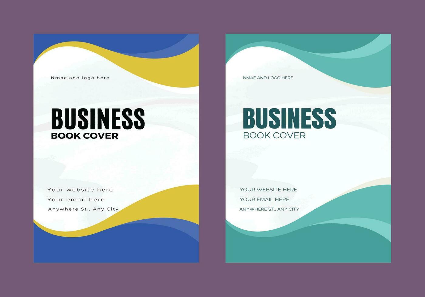 Business book and brochure cover design template vector