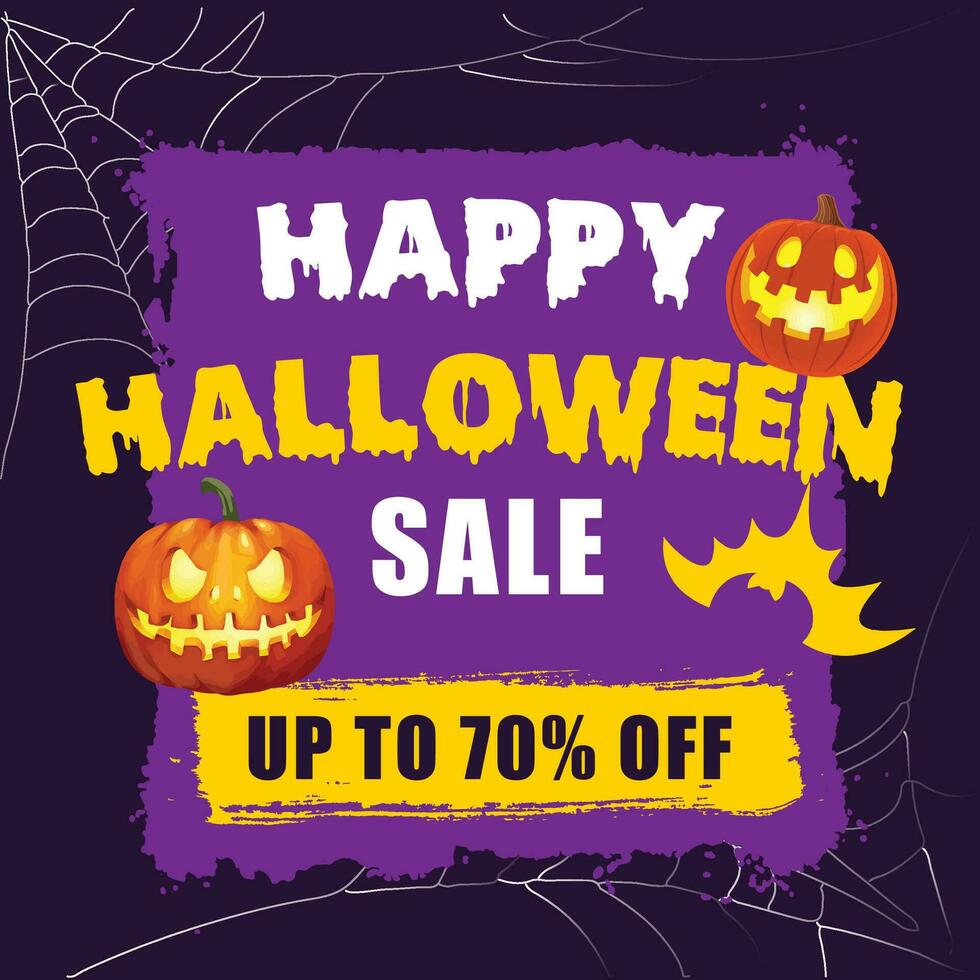 Halloween Sale Post vector