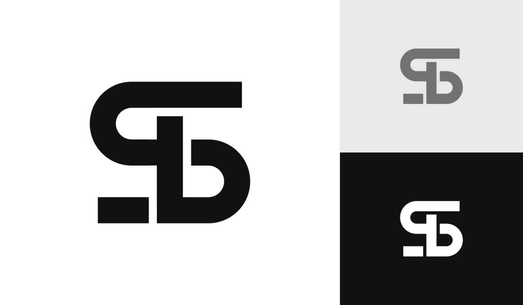 Letter SB initial monogram logo design vector