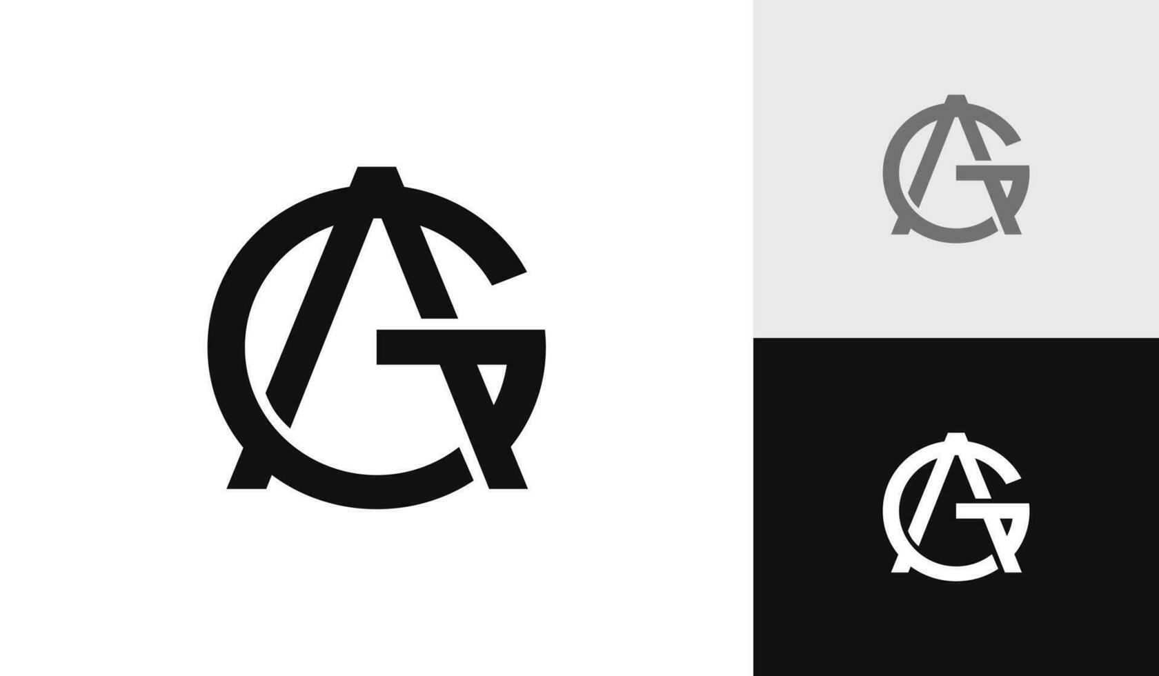 Letter AG initial monogram logo design vector