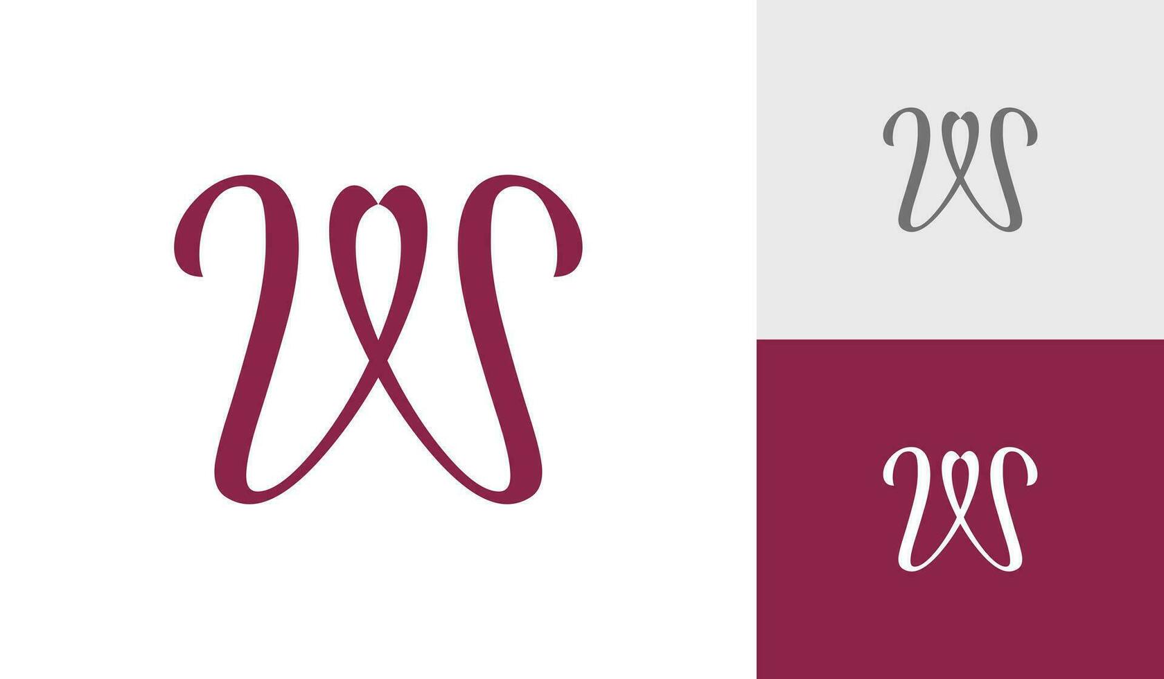 Letter WS initial monogram logo design vector