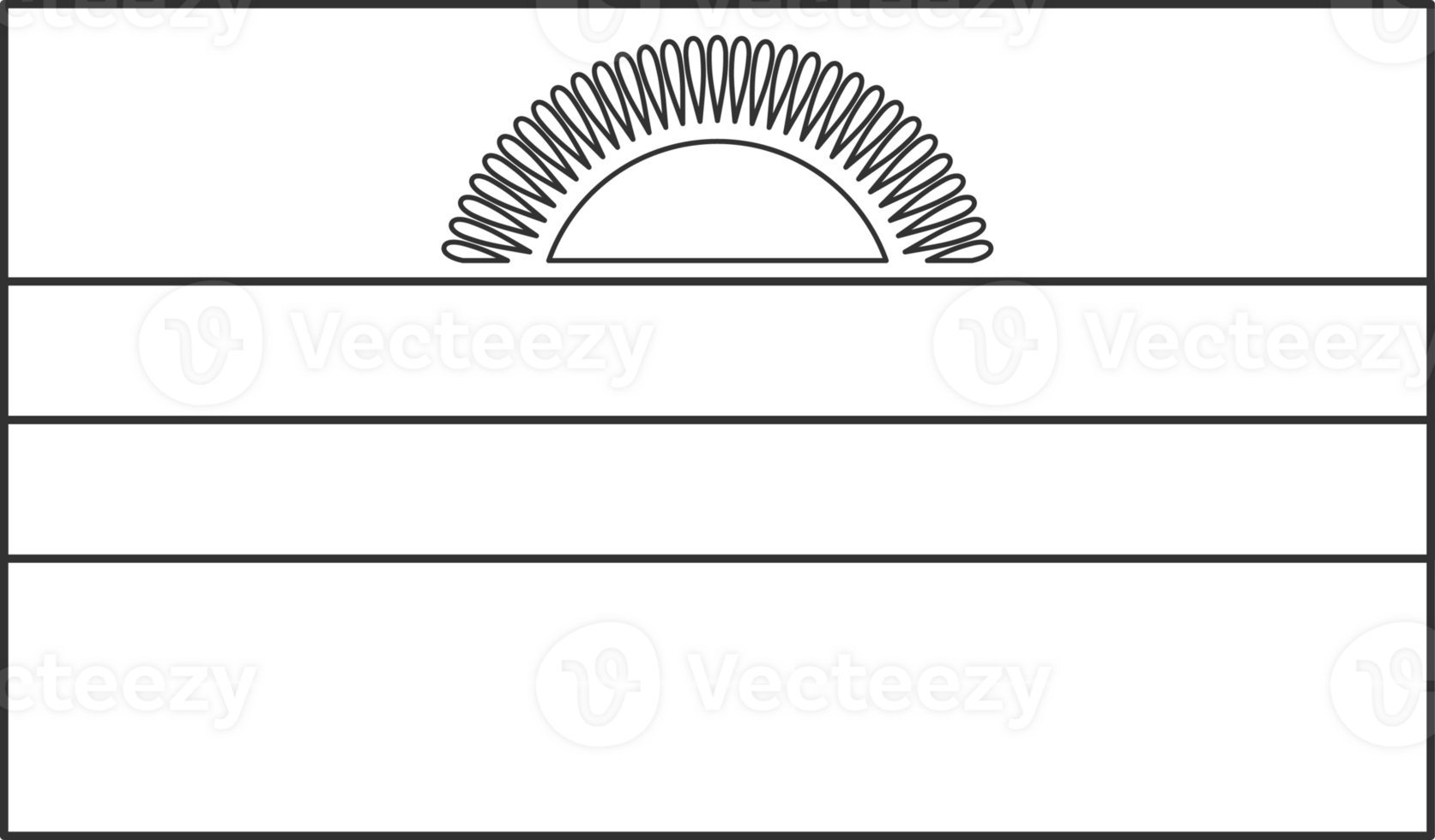 Malawi flag, for color the flag. Draft flag. png