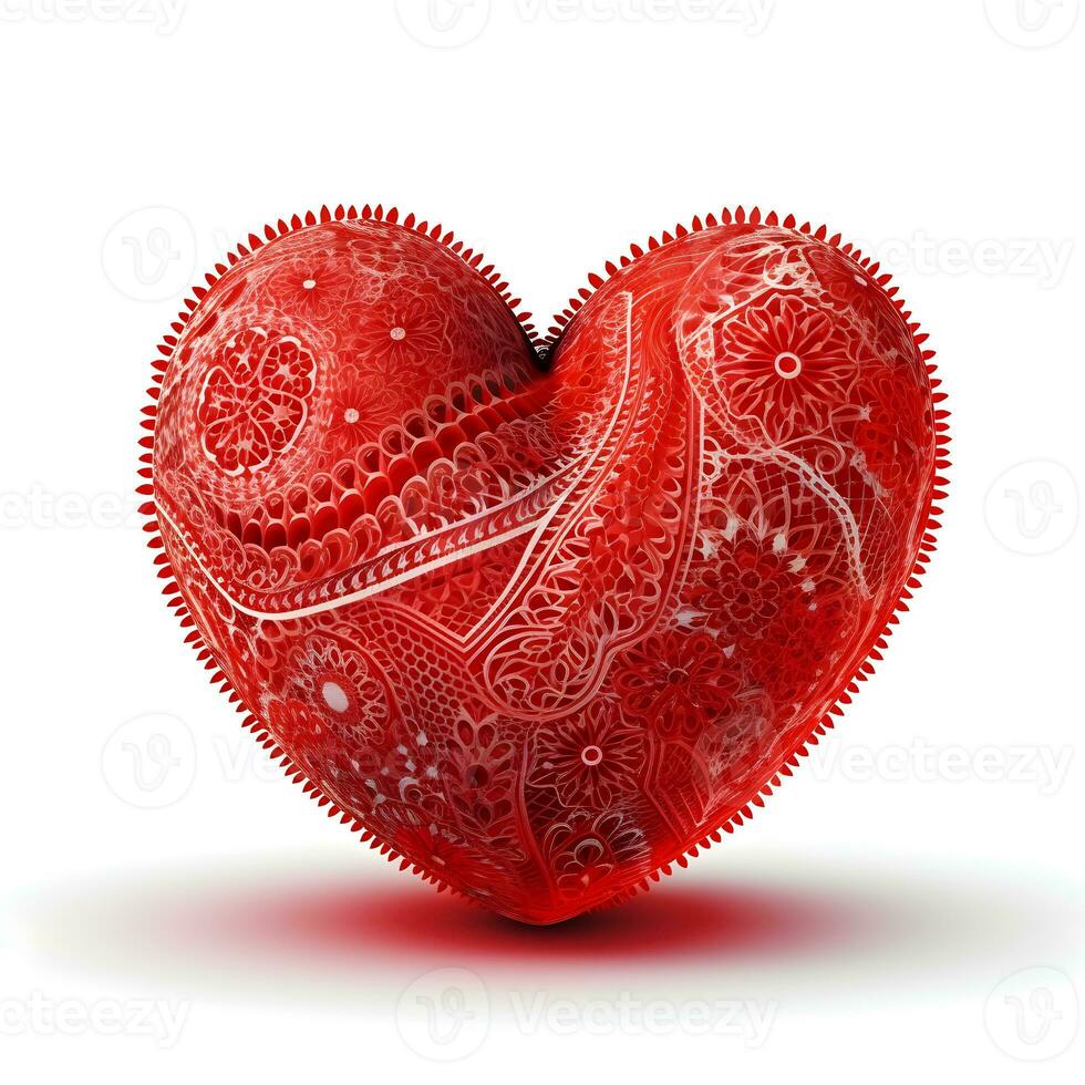 valentine day heart element love happy celebration pink template generative Ai. photo