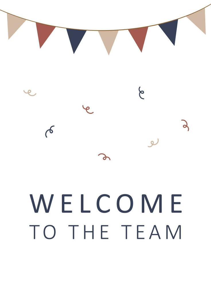 Welcome to the team card vector