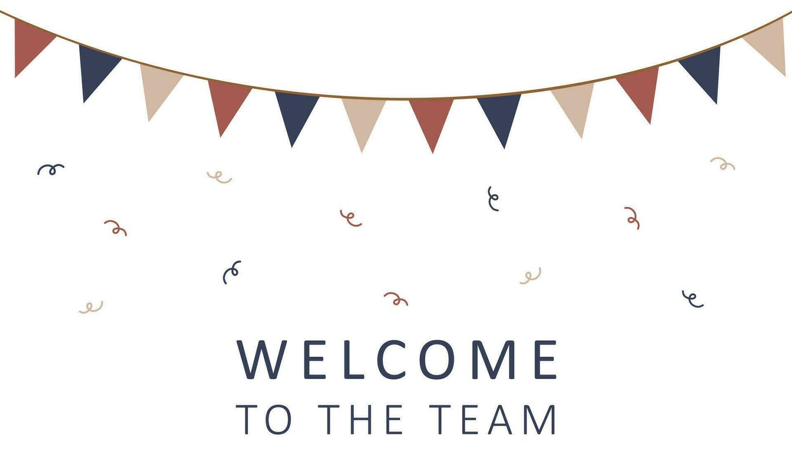 Welcome to the team card vector