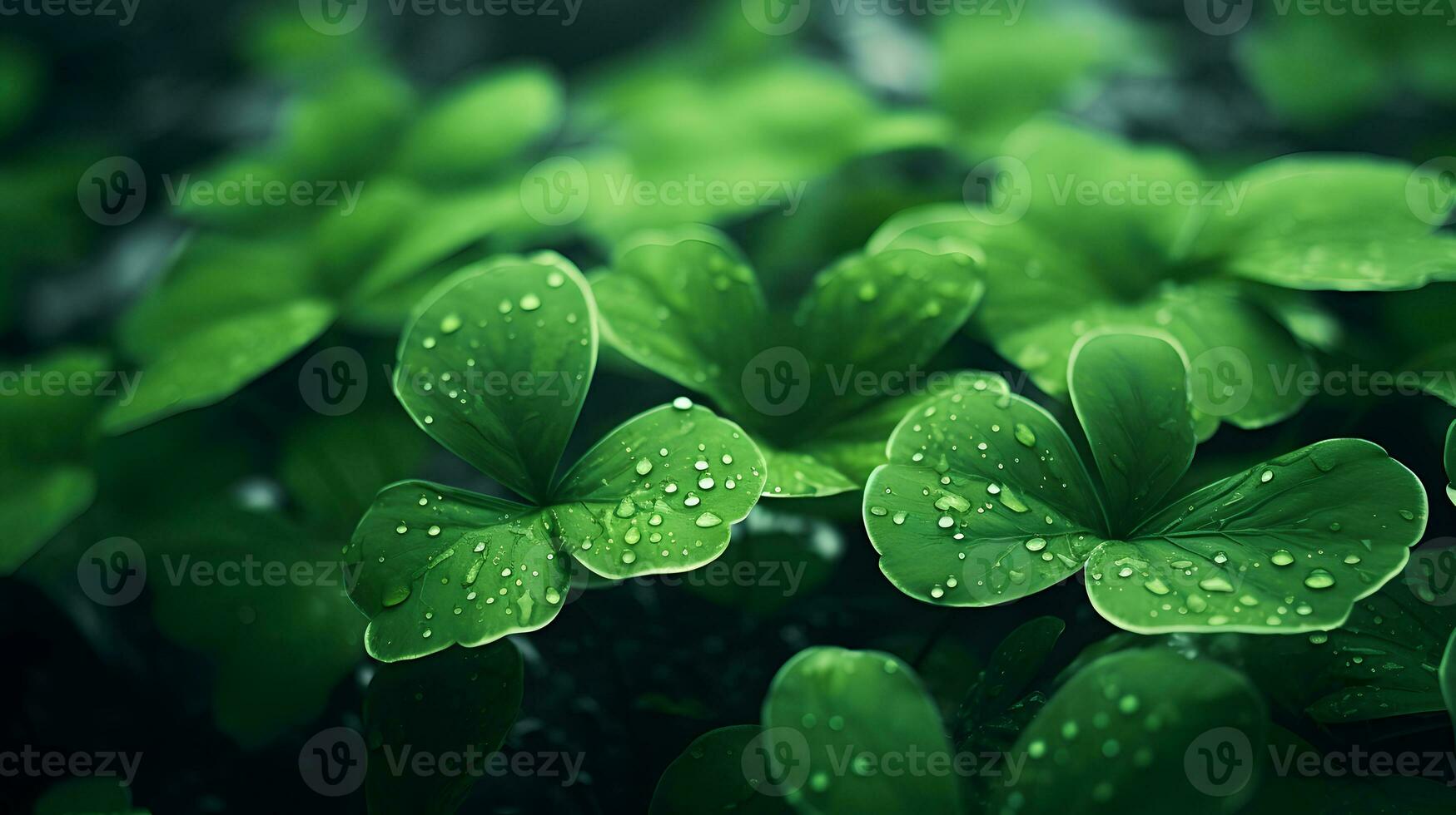 Nature's Intricate Patterns - Up-Close Green Leaves, Generated AI Image photo