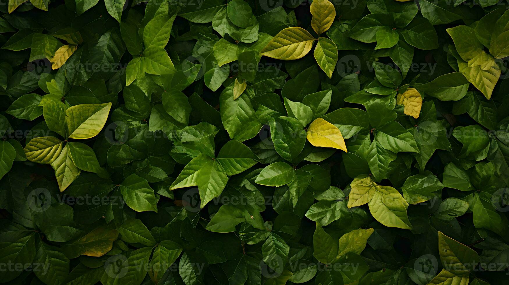 Intricate Green Leaf Details - Generated AI Picture photo