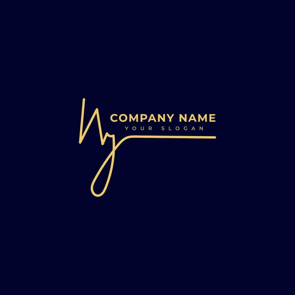 Ny Initial signature logo vector design