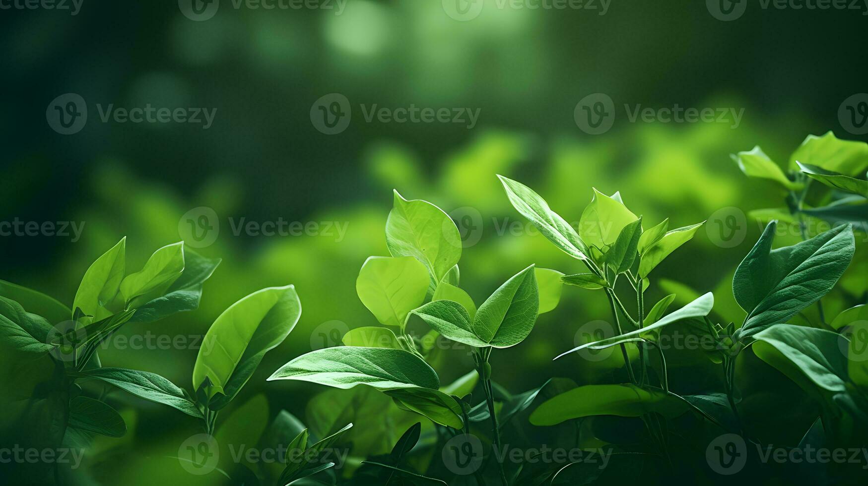 Green Leaf Close-Up Showcase, Generated AI Photography photo