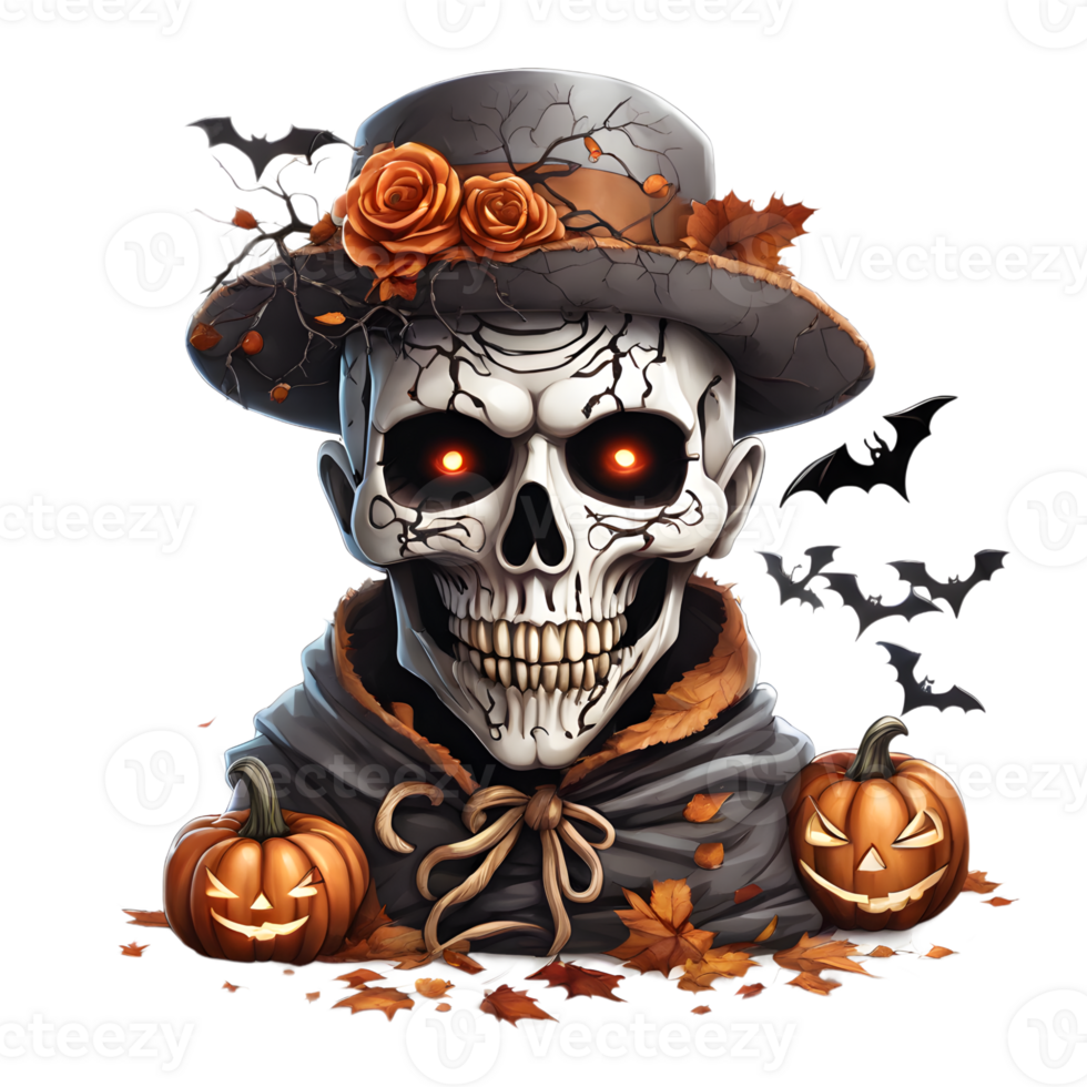 Halloween monstres clipart, content Halloween journée composition, génératif ai png